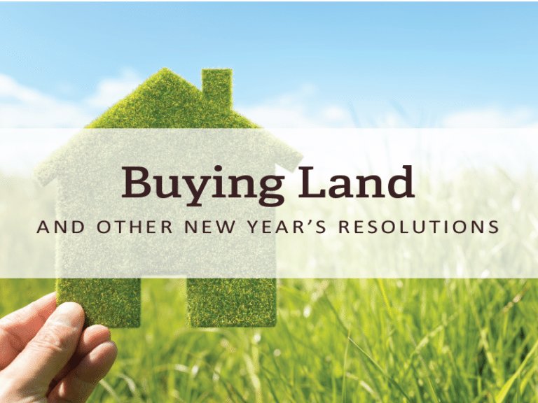 Buying Land and Other New Year's Resolutions