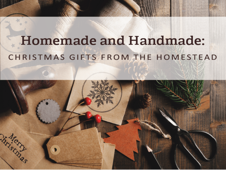 An image of homemade and handmade Christmas gifts from Homestead